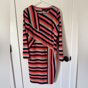 ECI Long Sleeve Striped Dress Bold and Beautiful - High Quality Thick Material